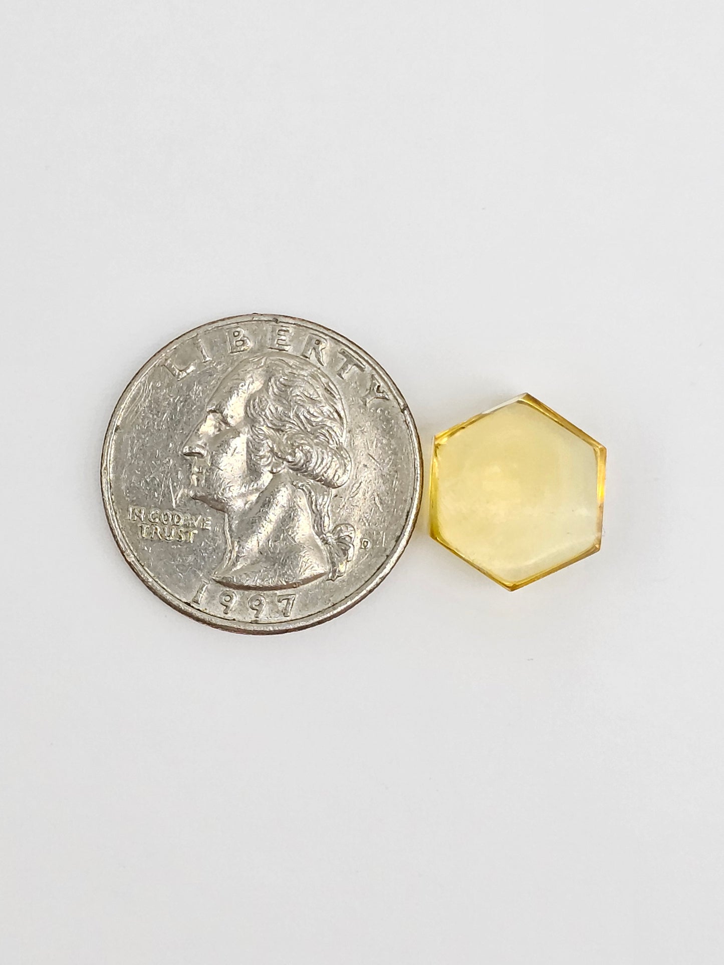 Amber Hexagon Cabochon