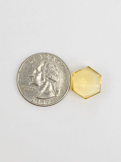 Amber Hexagon Cabochon