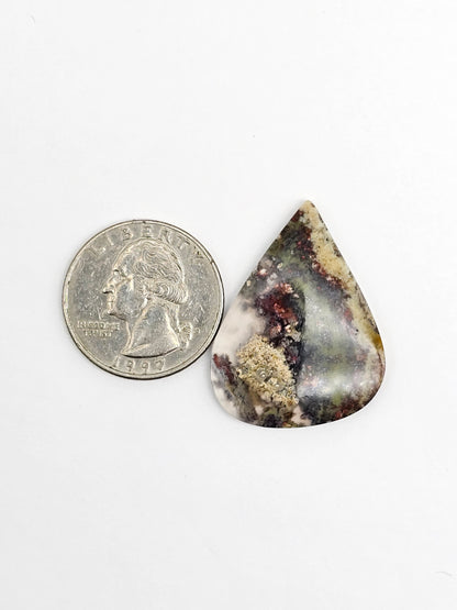 Moss agate cabochon