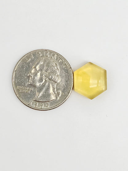 Amber Hexagon Cabochon