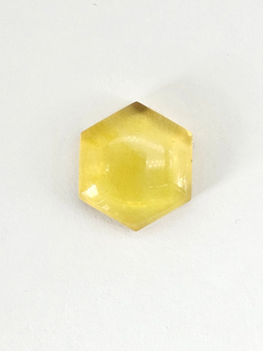 Amber Hexagon Cabochon