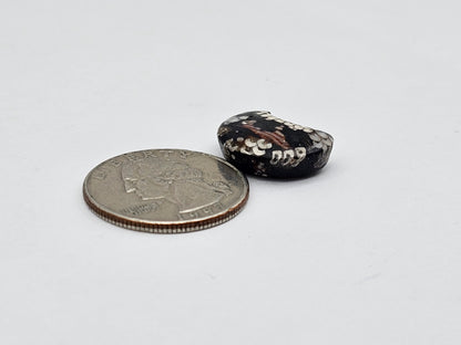 Snake skin agate moon cabochon