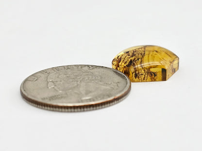 Amber Hexagon Cabochon