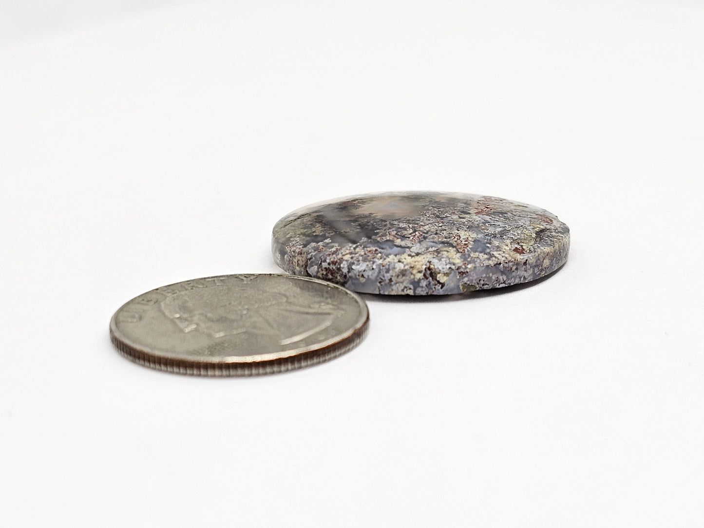 Moss agate cabochon