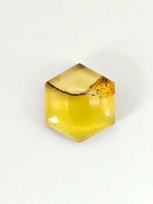 Amber Hexagon Cabochon