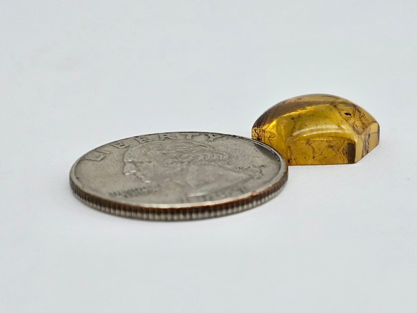 Amber Hexagon Cabochon