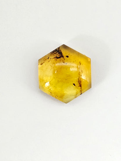 Amber Hexagon Cabochon
