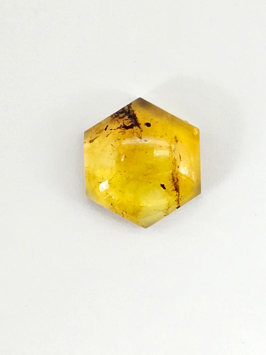 Amber Hexagon Cabochon