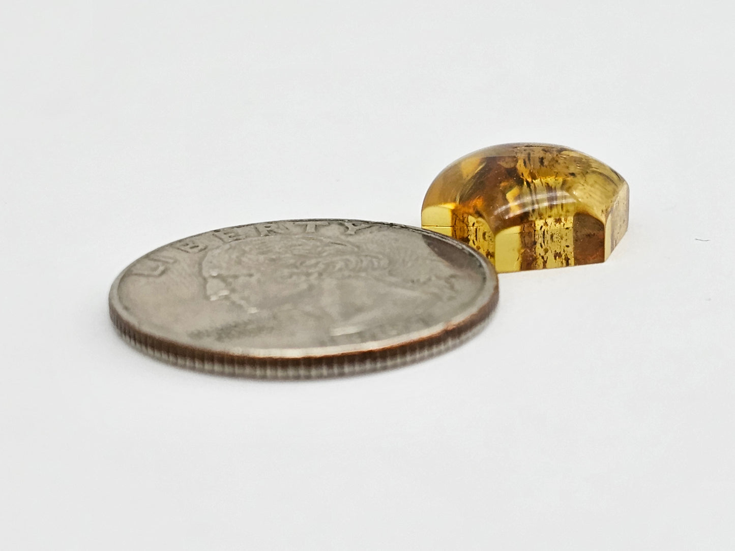 Amber Hexagon Cabochon