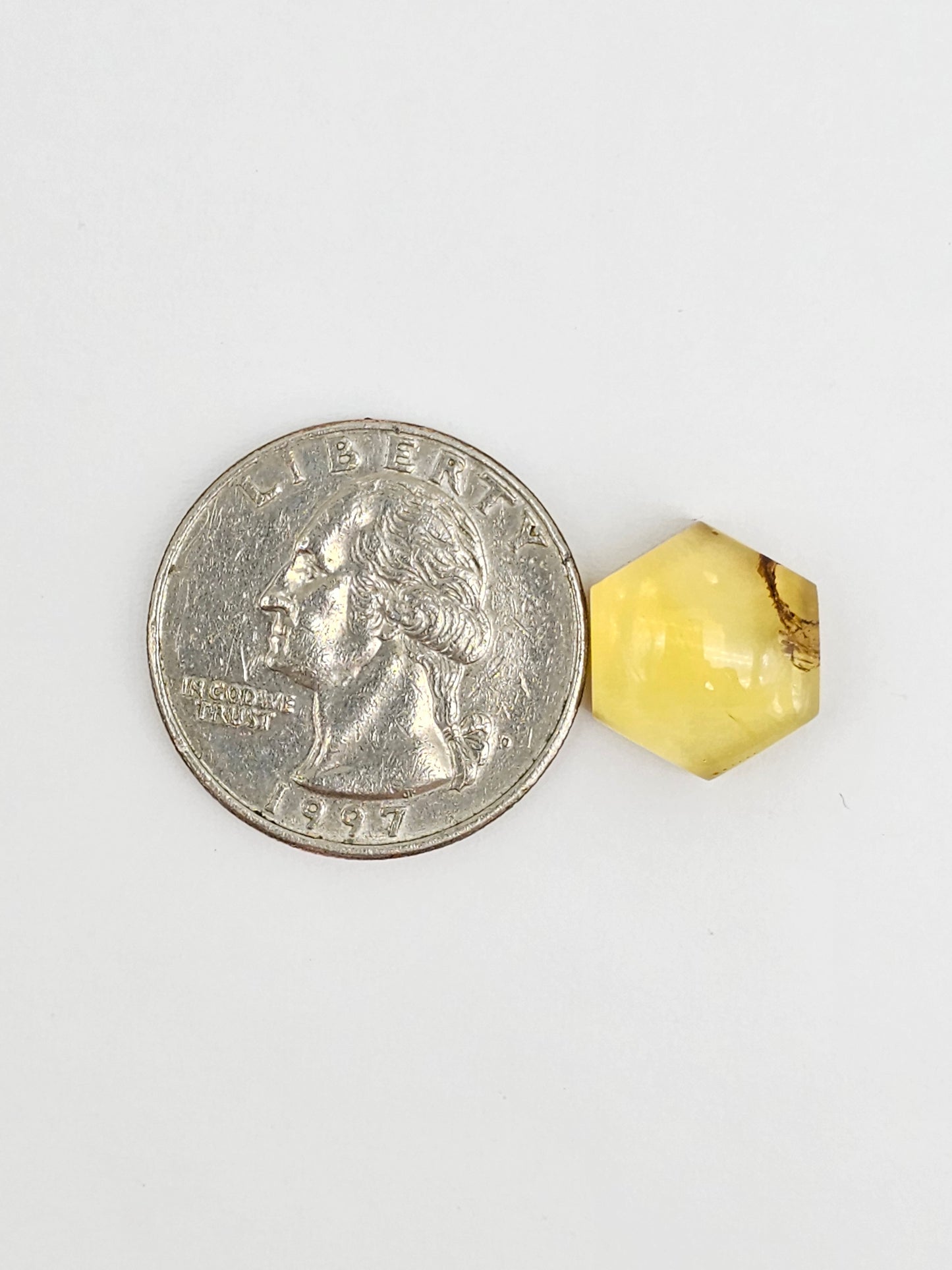 Amber Hexagon Cabochon