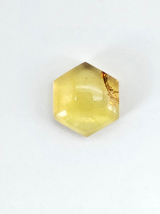Amber Hexagon Cabochon