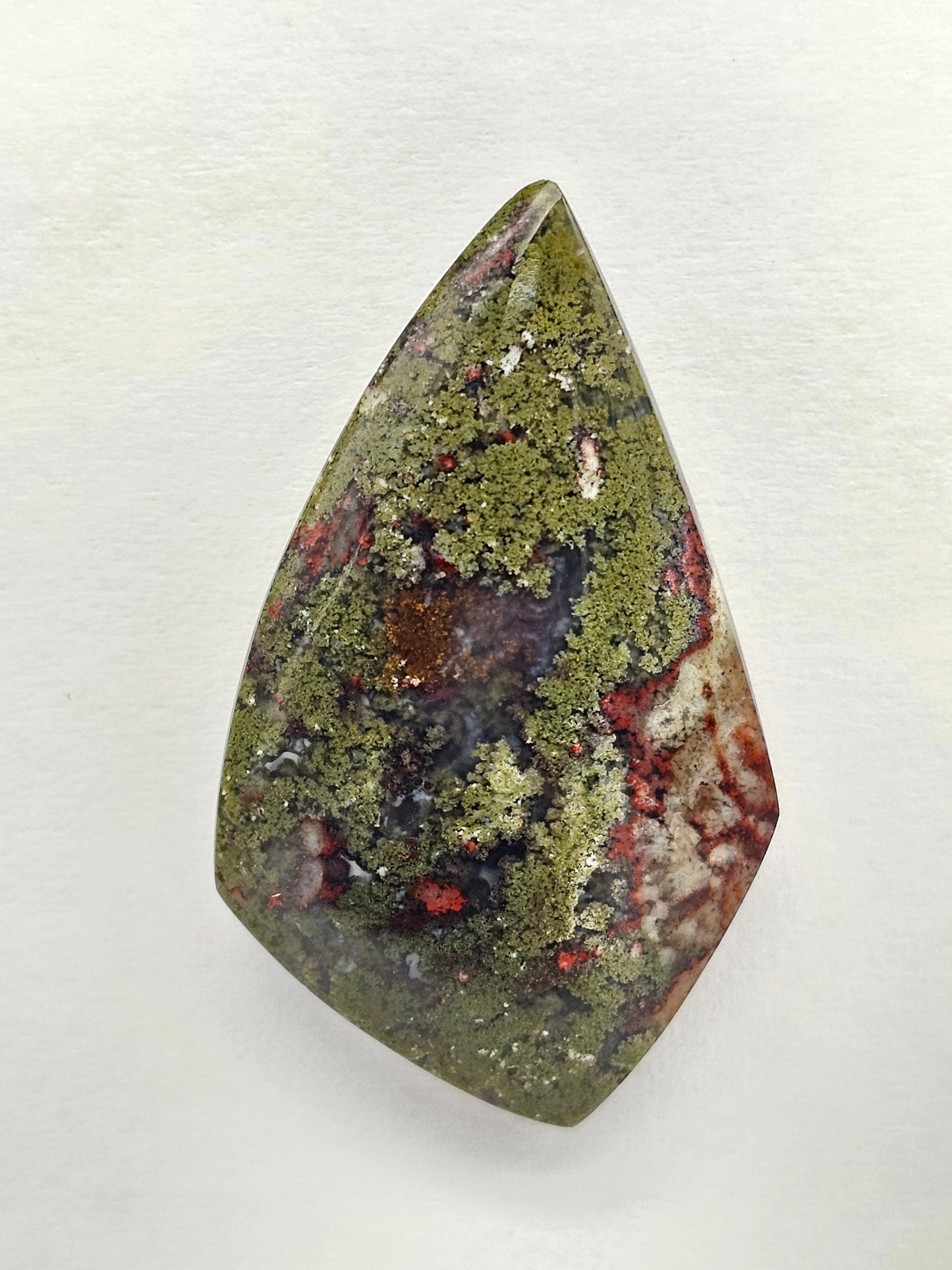 Moss agate cabochon