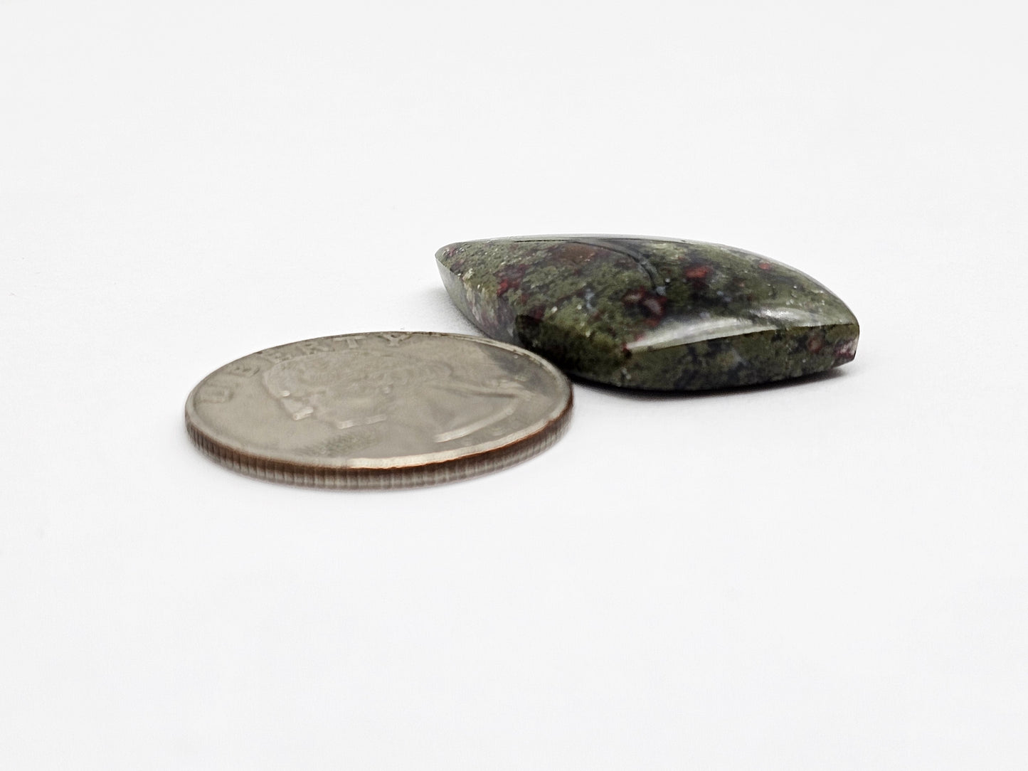 Moss agate cabochon