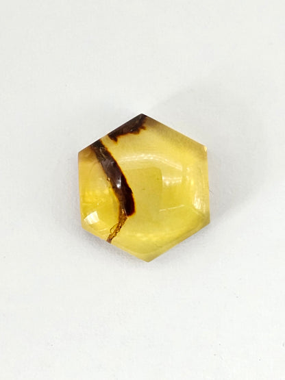 Amber Hexagon Cabochon