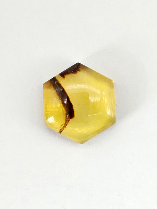 Amber Hexagon Cabochon