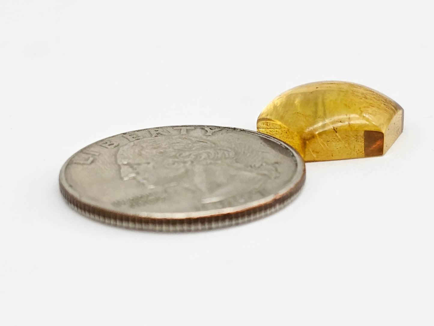 Amber Hexagon Cabochon