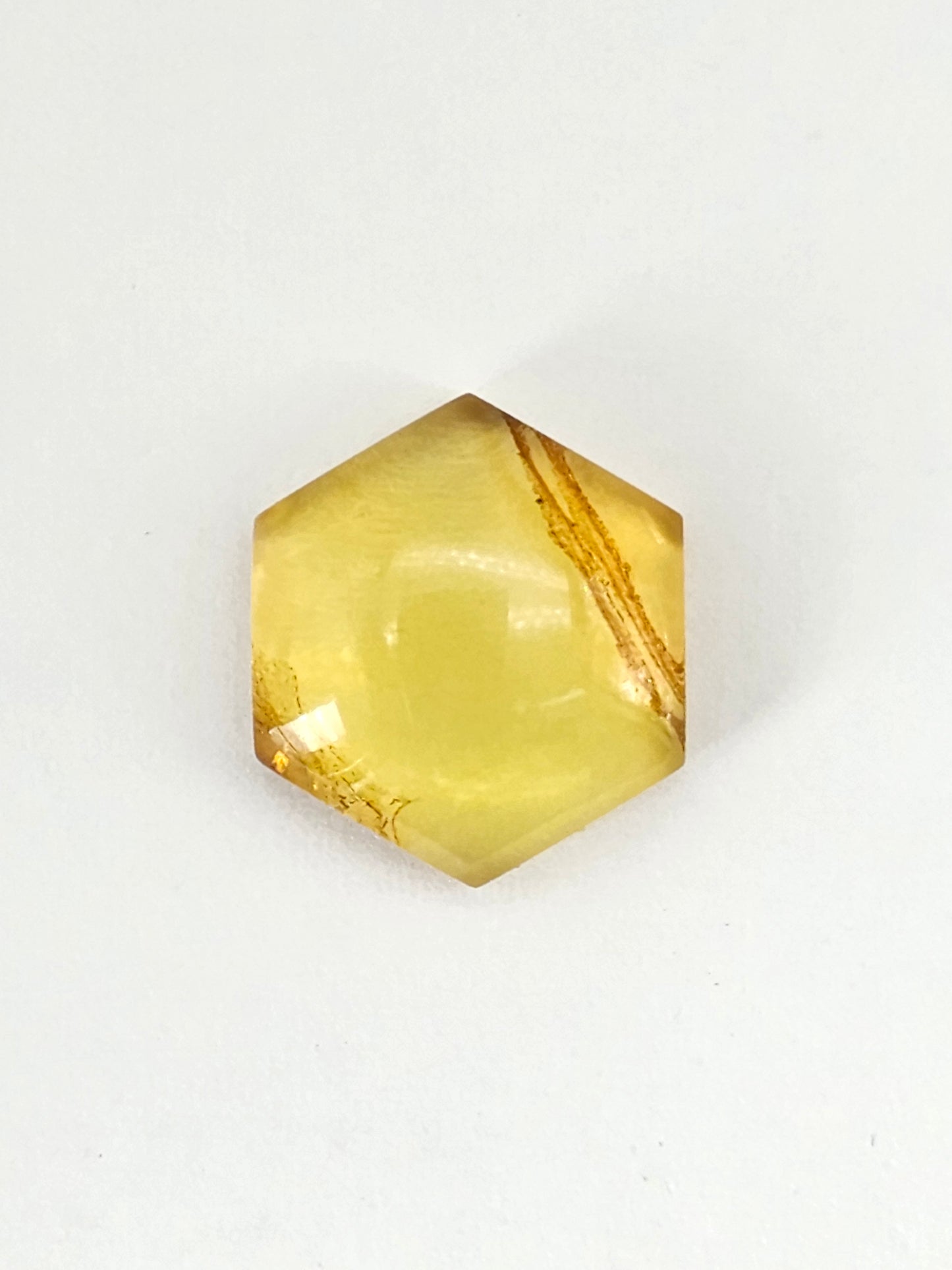 Amber Hexagon Cabochon