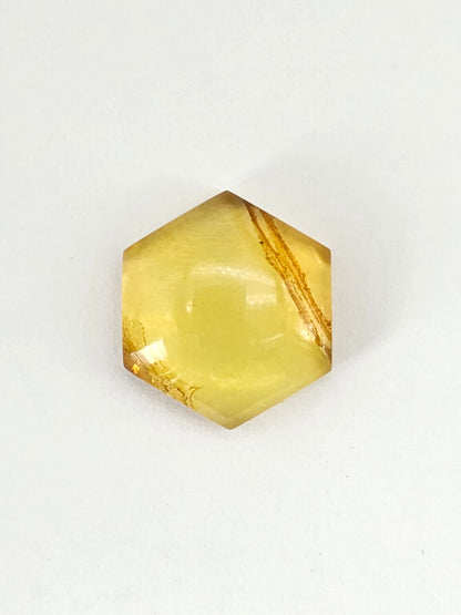 Amber Hexagon Cabochon
