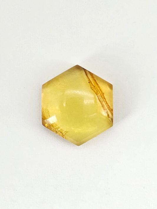 Amber Hexagon Cabochon