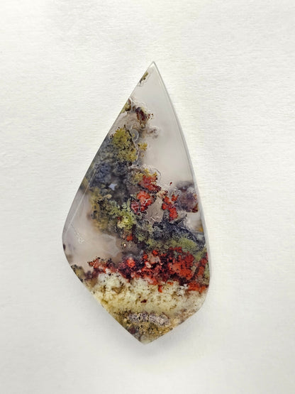 Moss agate cabochon