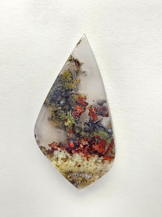 Moss agate cabochon