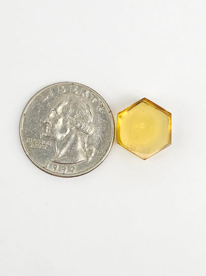 Amber Hexagon Cabochon