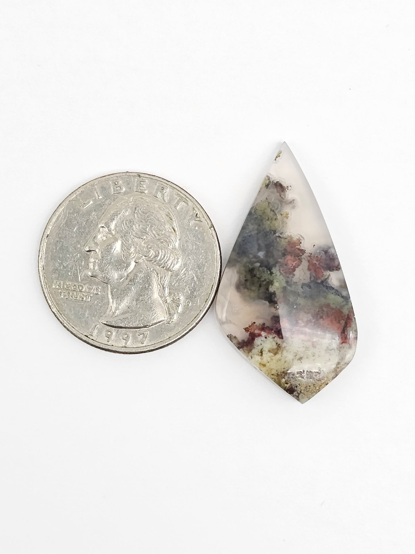 Moss agate cabochon