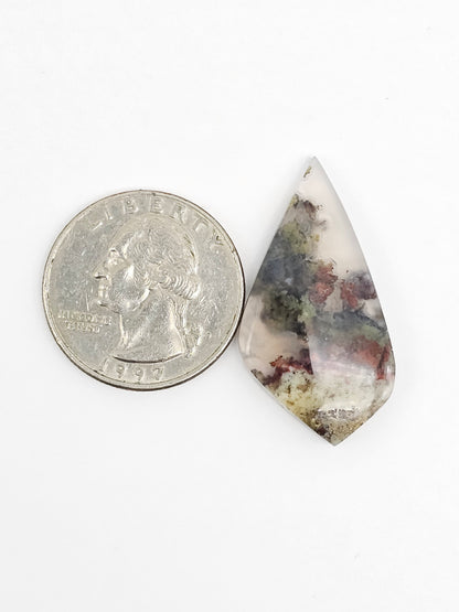 Moss agate cabochon