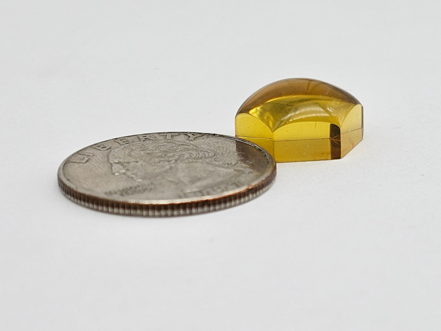 Amber Hexagon Cabochon