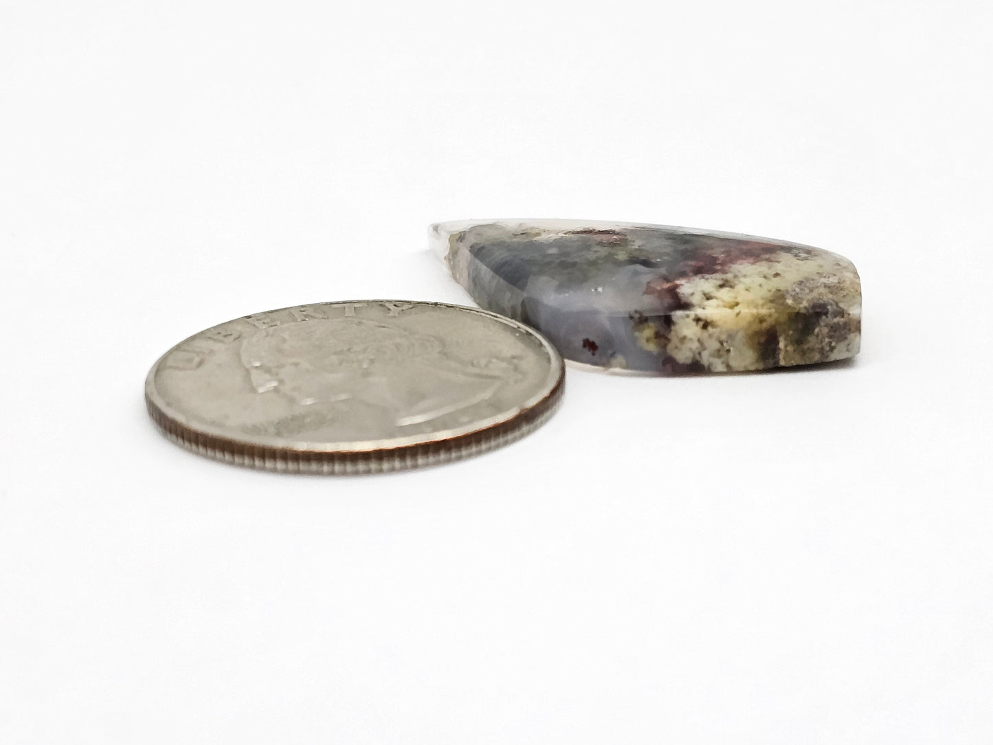 Moss agate cabochon