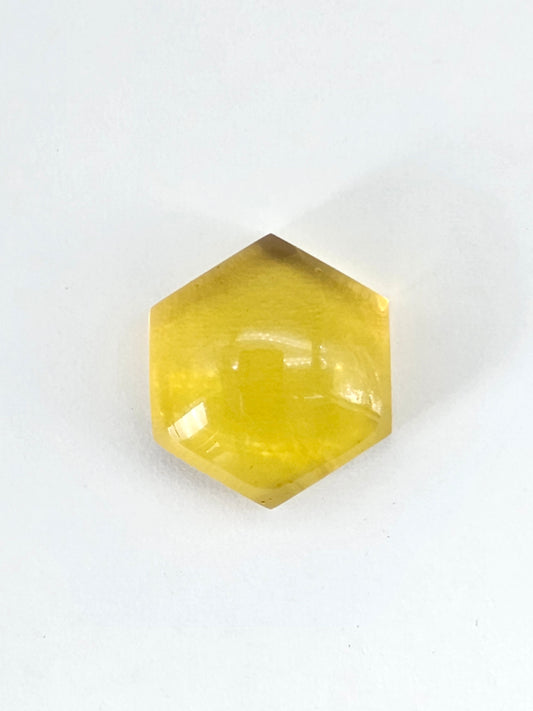 Amber Hexagon Cabochon