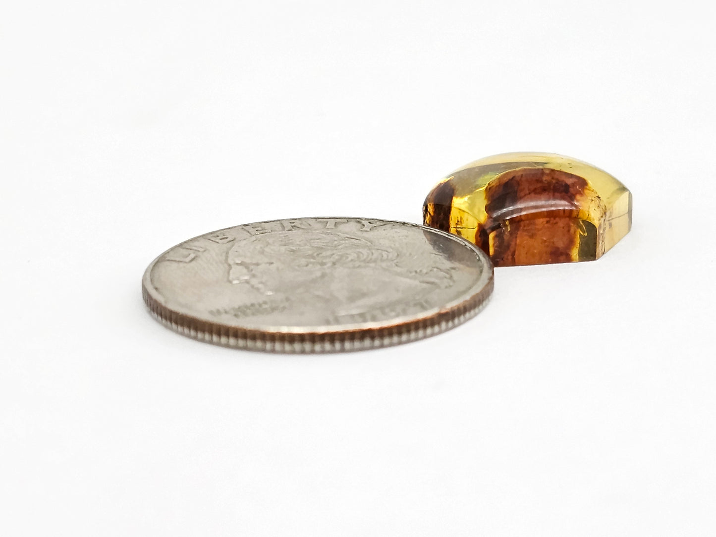 Amber Hexagon Cabochon