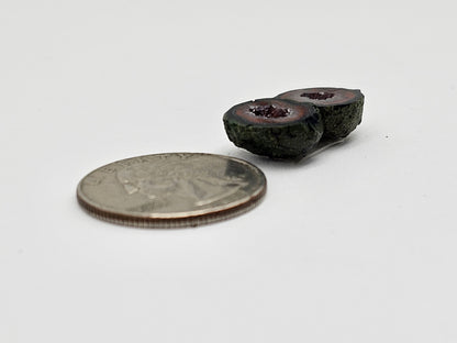 Tabasco Geode Cabochon Pair | Natural Mexican Geode