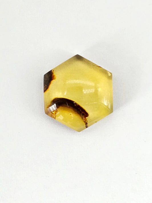 Amber Hexagon Cabochon