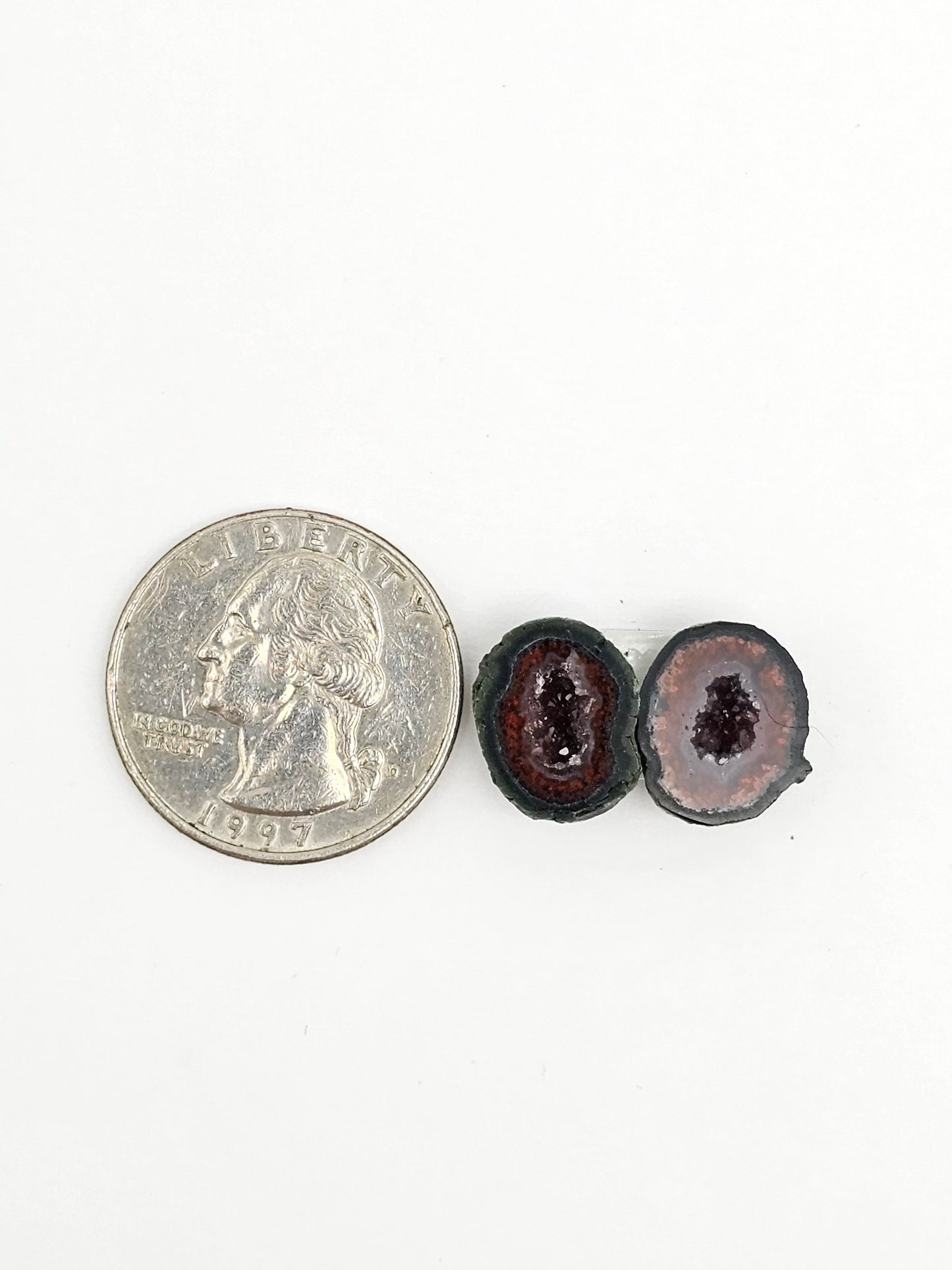 Tabasco Geode Cabochon Pair | Natural Mexican Geode
