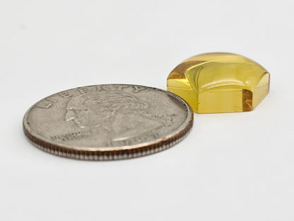 Amber Hexagon Cabochon