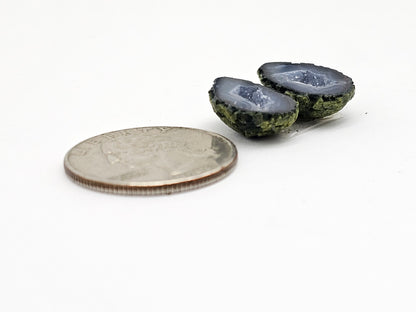 Tabasco Geode Cabochon Pair | Natural Mexican Geode