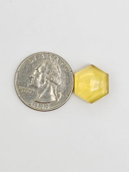 Amber Hexagon Cabochon