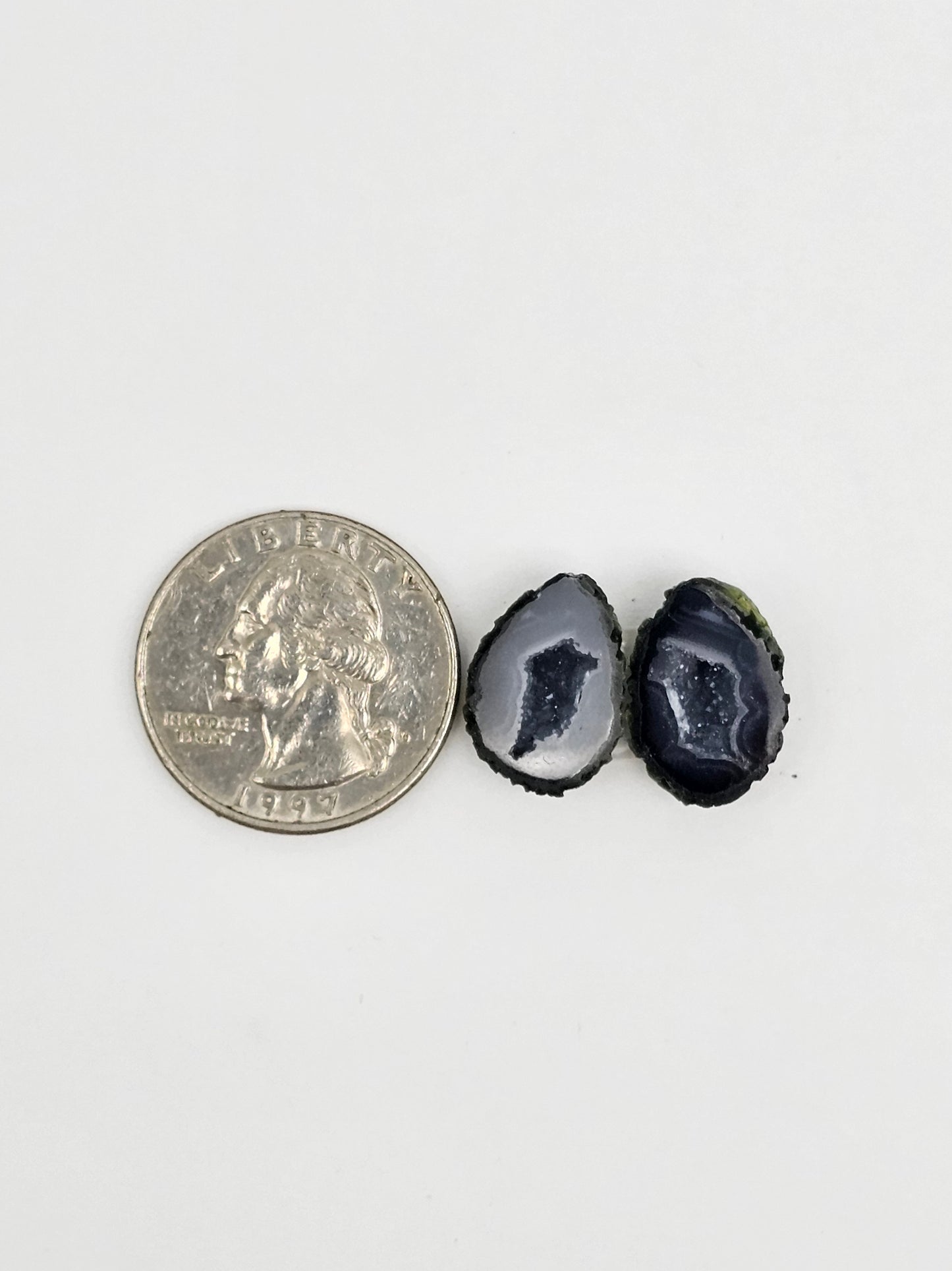 Tabasco Geode Cabochon Pair | Natural Mexican Geode