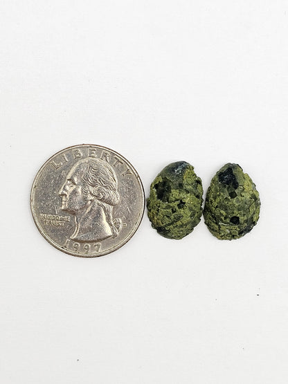 Tabasco Geode Cabochon Pair | Natural Mexican Geode