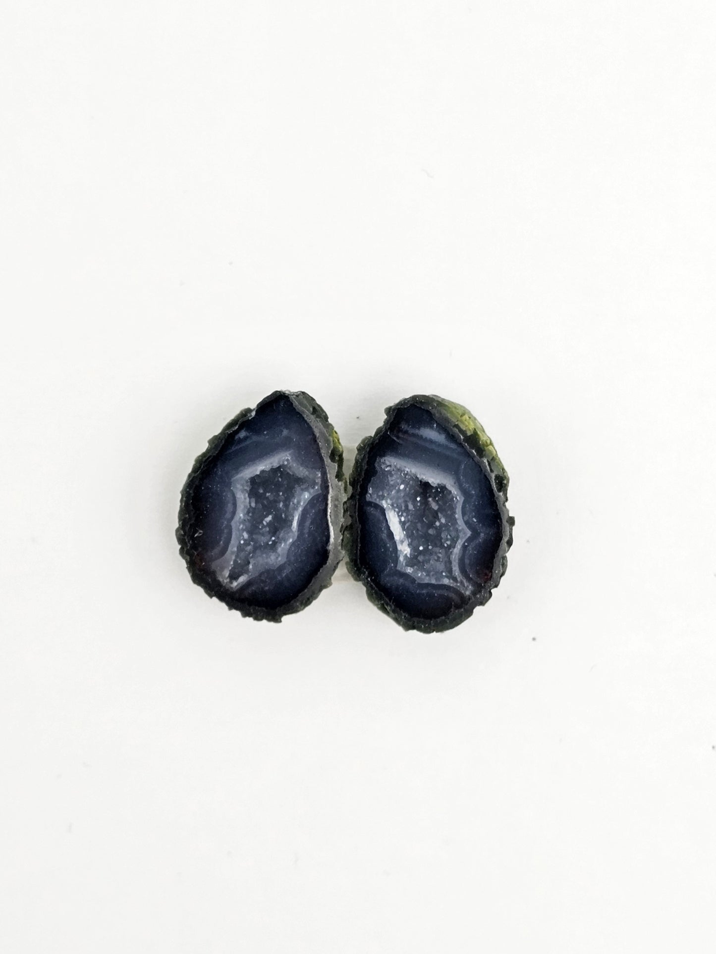 Tabasco Geode Cabochon Pair | Natural Mexican Geode