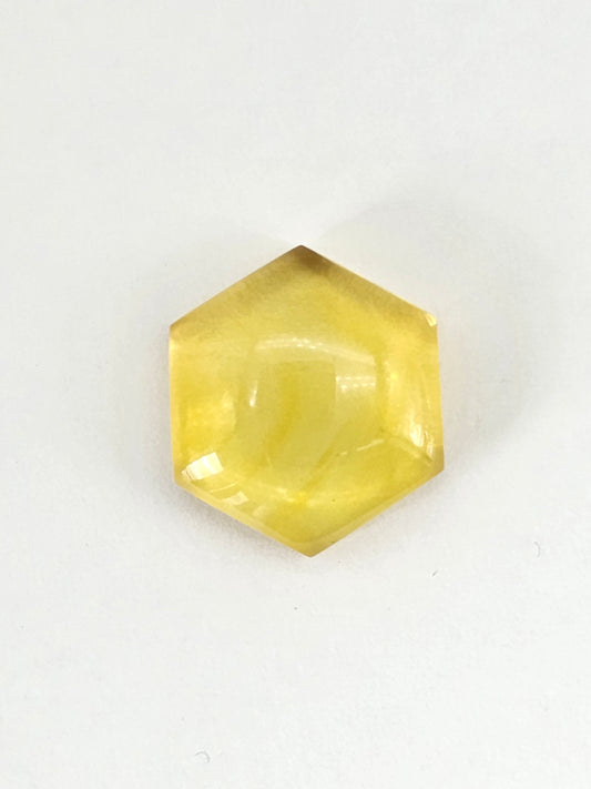 Amber Hexagon Cabochon