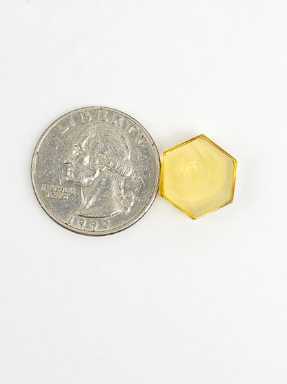 Amber Hexagon Cabochon