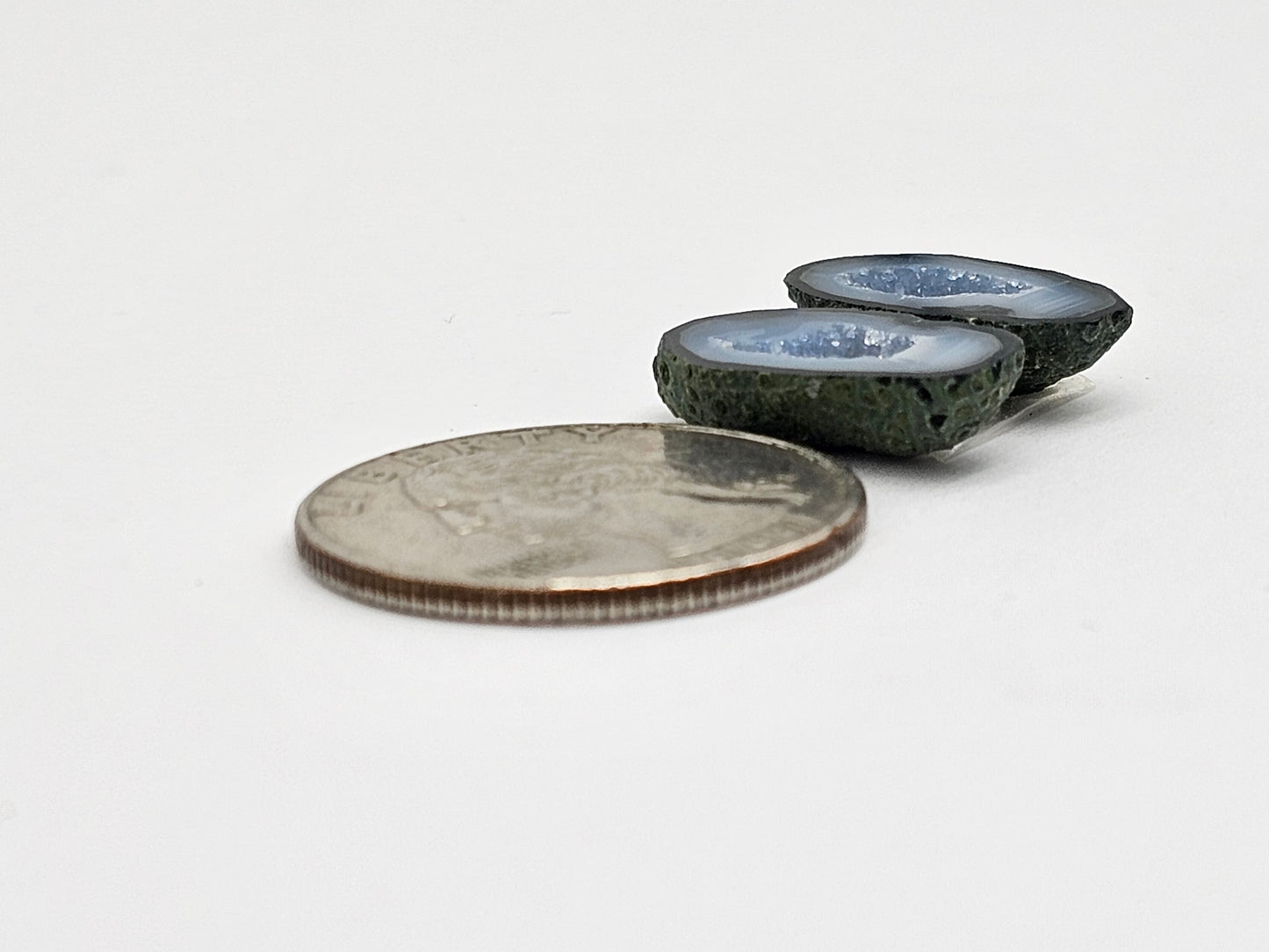 Tabasco Geode Cabochon Pair | Natural Mexican Geode
