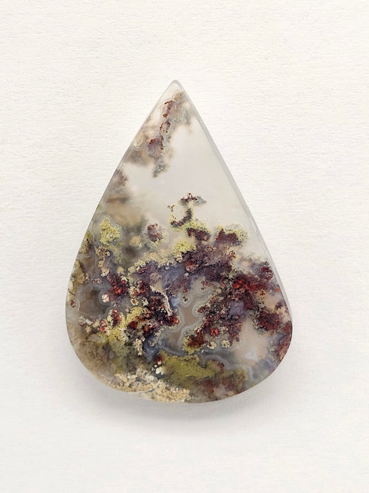 Moss agate cabochon