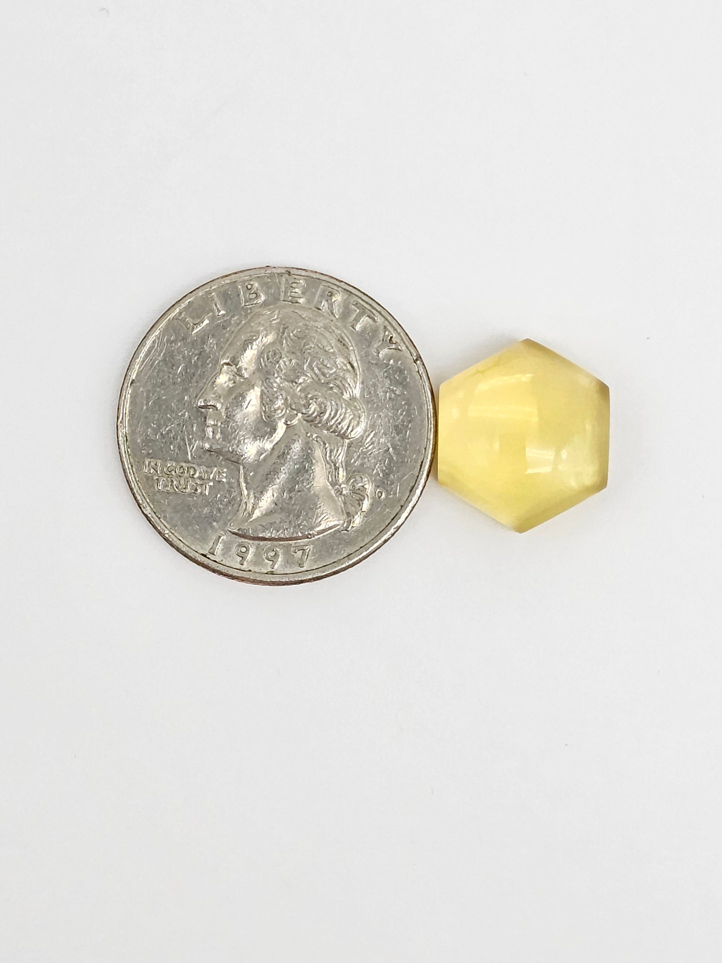 Amber Hexagon Cabochon