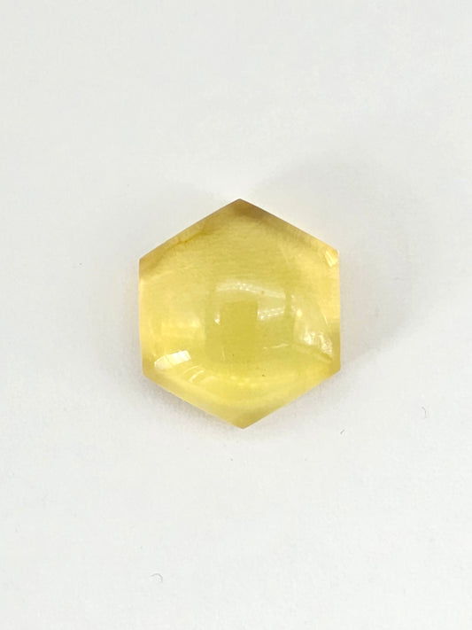 Amber Hexagon Cabochon