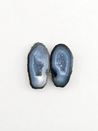 Tabasco Geode Cabochon Pair | Natural Mexican Geode
