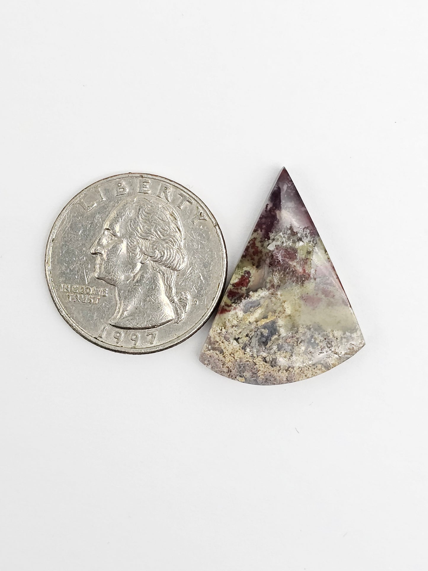 Moss agate cabochon