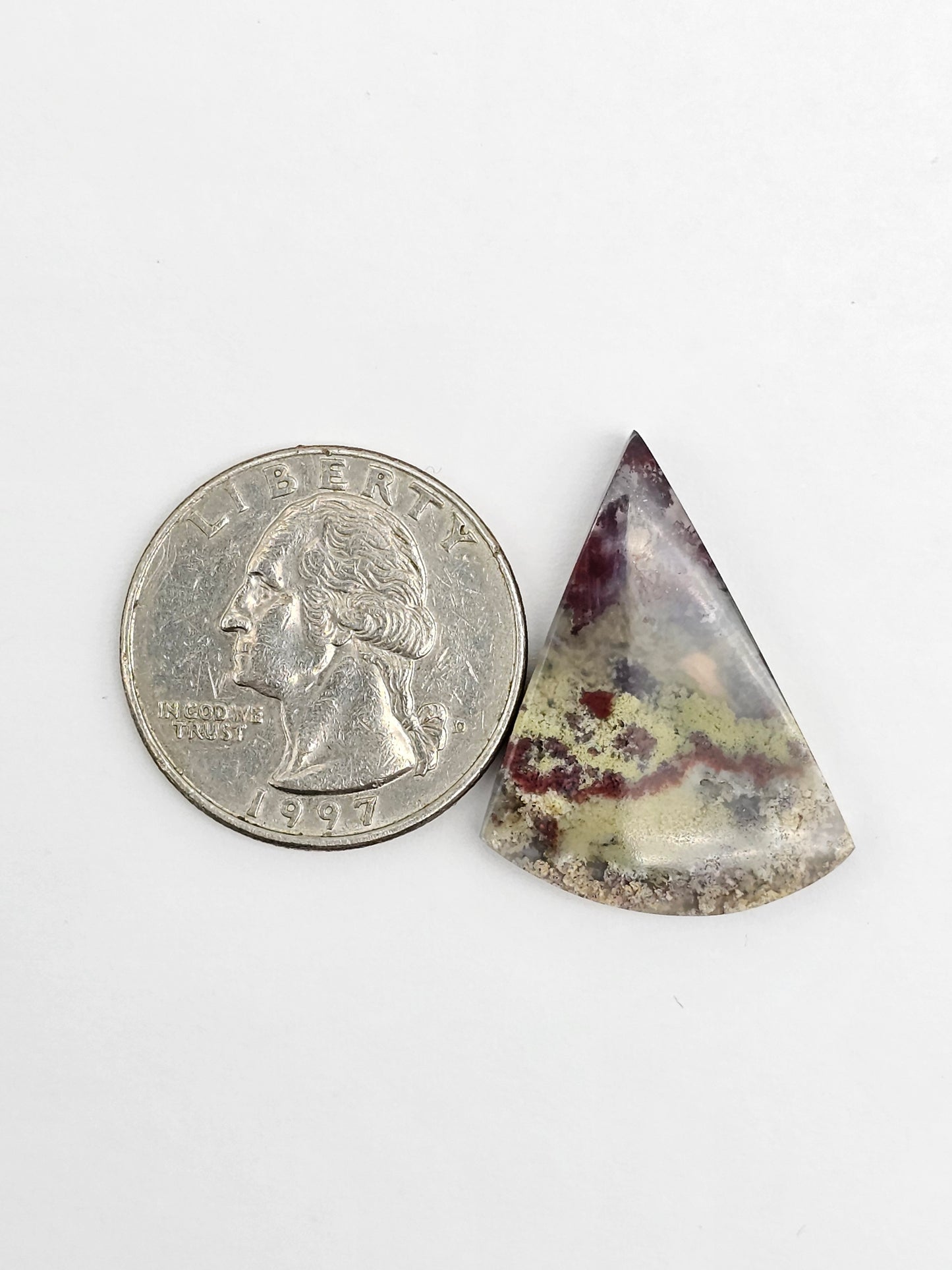 Moss agate cabochon